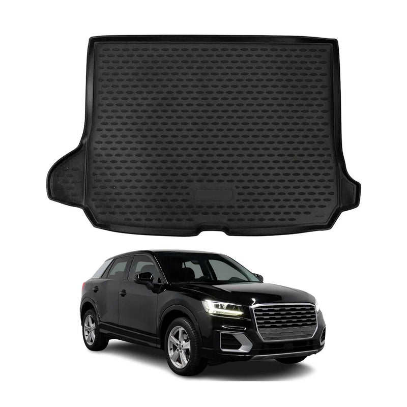 OMAC Tapis de coffre pour Audi Q2 2017-2025 en caoutchouc TPE Noir 1Pcs