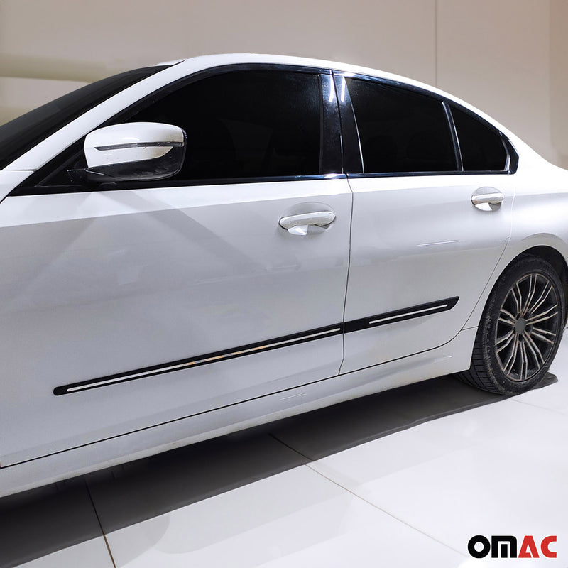 Garniture baguette de porte latérale pour Opel Frontera OV24 2024-25 Noir Chromé