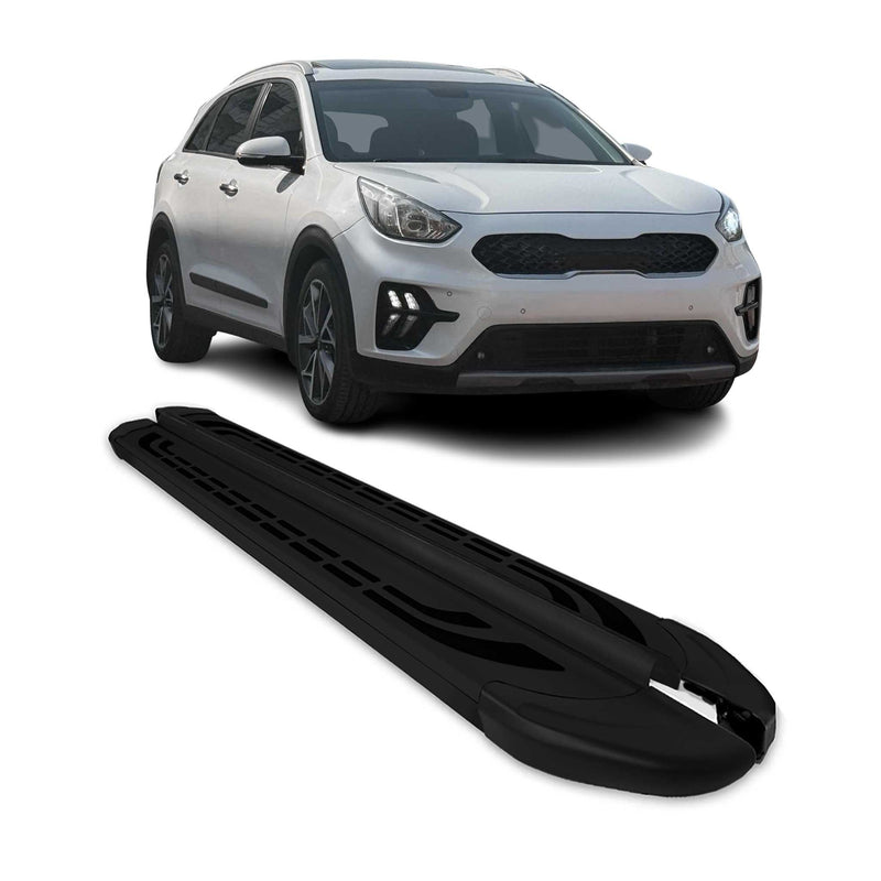 Marchepieds Latéraux pédale pour Kia Niro 2017-2024 Aluminium Noir 2Pcs