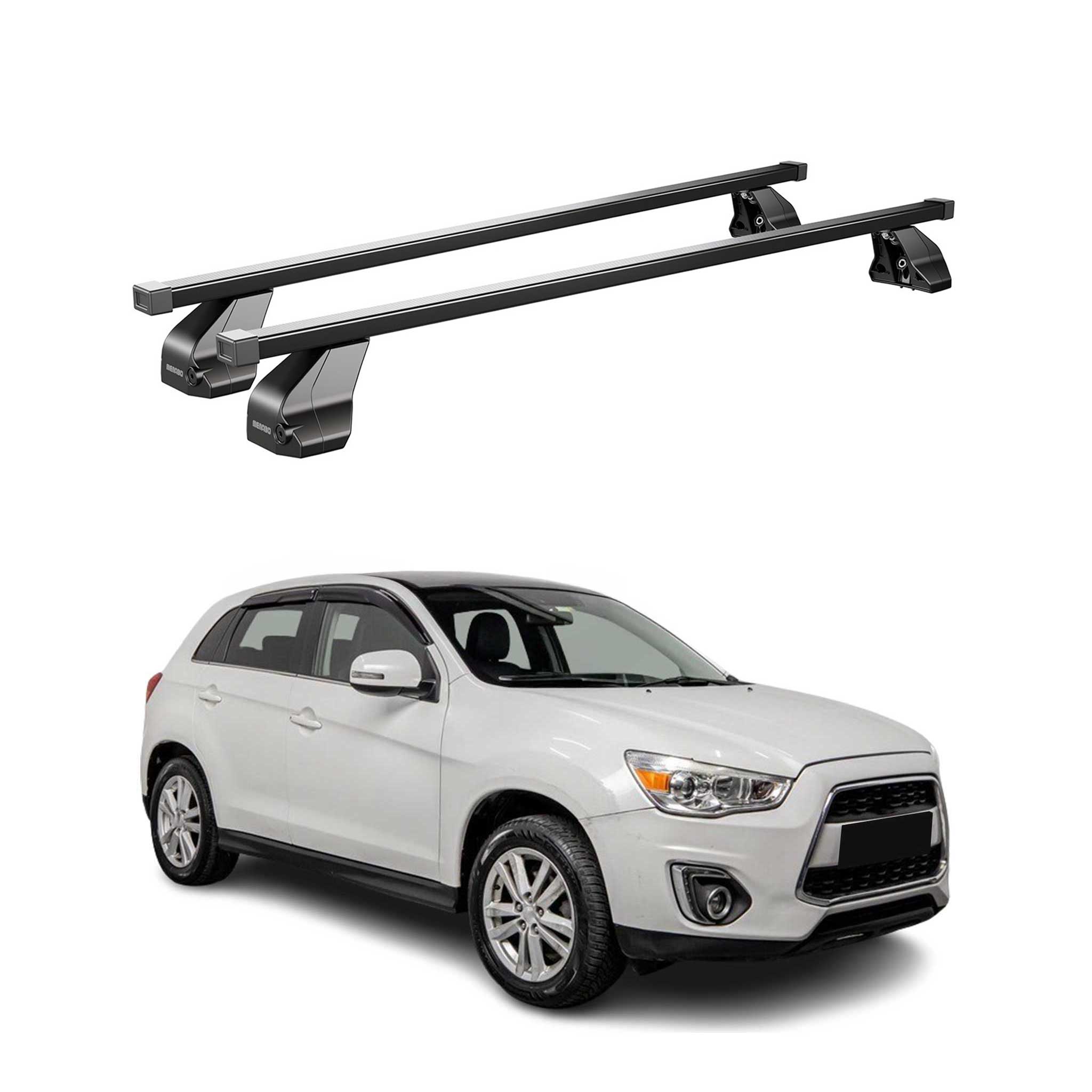 Barres Transversales Menabo pour Mitsubishi ASX 2010-2019 Noir