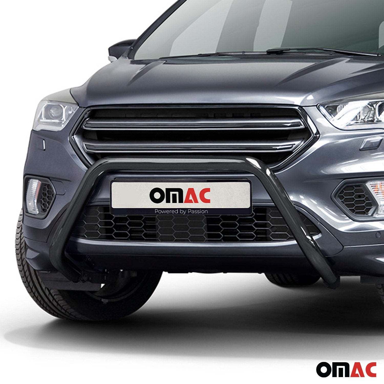Pare-Buffle Avant Pour Ford Kuga II 2017-2019 Facelift en Acier Inoxydable Noir