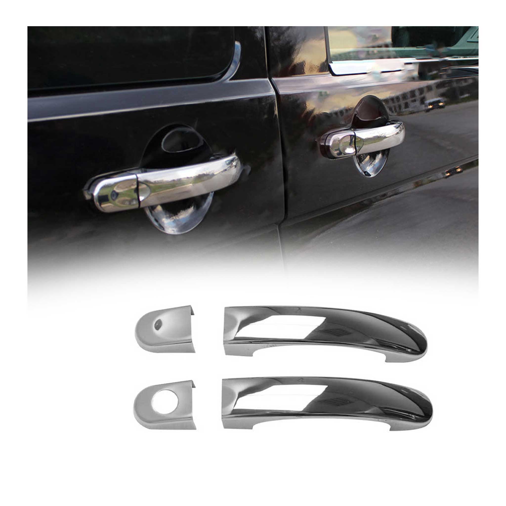 Couverture poignée de porte pour VW T6 T6.1 tout 2015-2024 2 portes 4pcs Acier