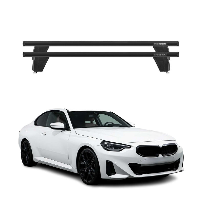 Menabo Barres de toit Transversales pour BMW Série 2 G42 Coupé 2021-2025 Noir 2x