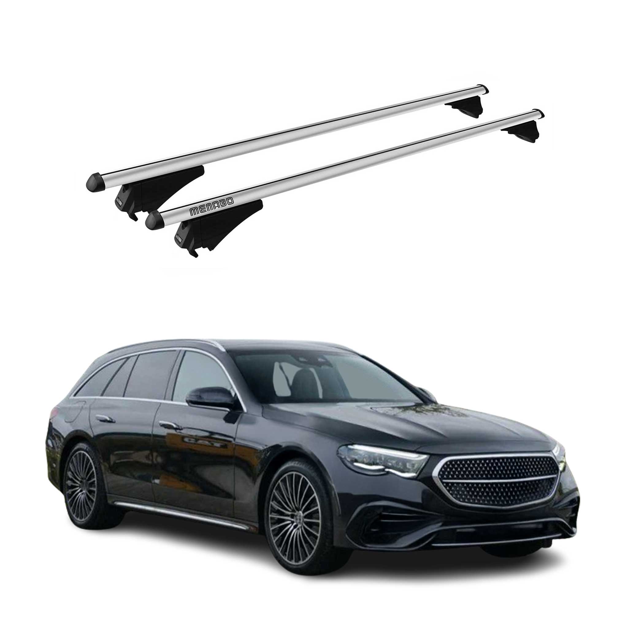 Tiger Barres de toit transversales pour Mercedes Classe E S213 2016-2023 Gris 2x