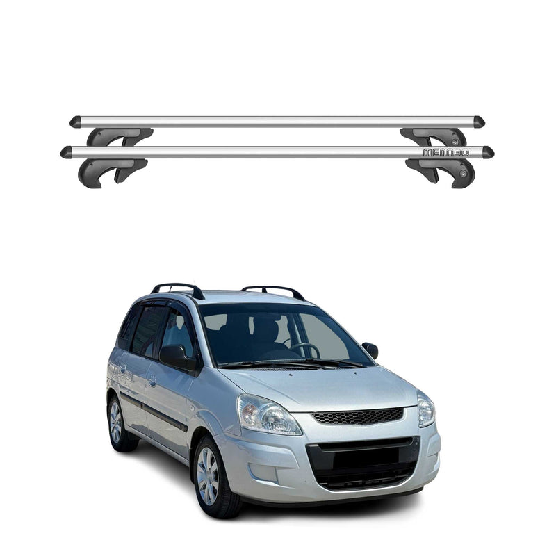Barres de toit transversales pour Hyundai Matrix 2001-2010 90kg Alu Gris 2x