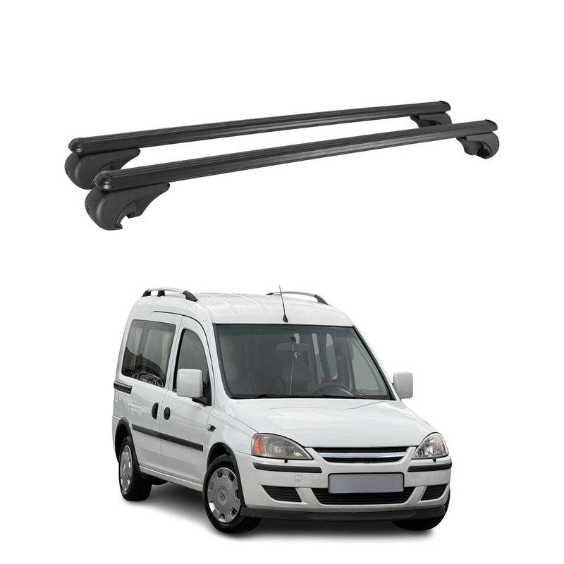 Barres de toit Transversales pour Opel Combo C 2001-2011 Aluminium Noir