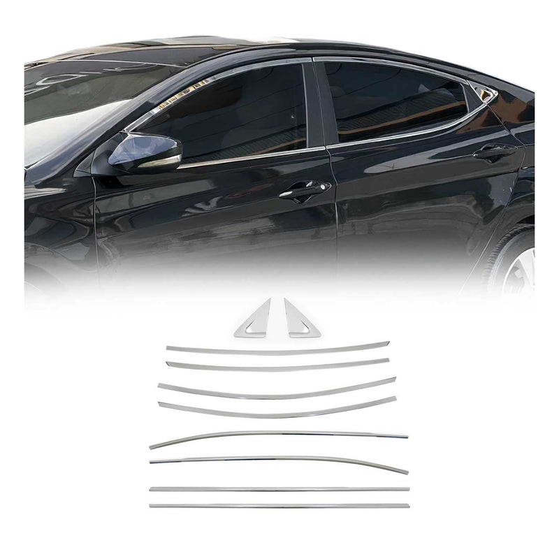 Garniture de Fenêtre pour Hyundai Elantra Berline 2011-2016 Acier Inoxy 10Pcs