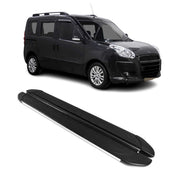 Marchepieds Latéraux pédale pour Fiat Doblo 2010-2021 L1 Alu Gris Noir 2Pcs
