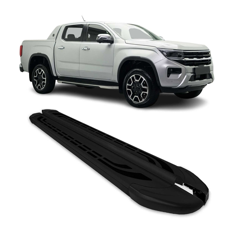 Marchepieds Latéraux Pédale pour VW Amarok Double Cab  2022-2024 Alu Noir 2x