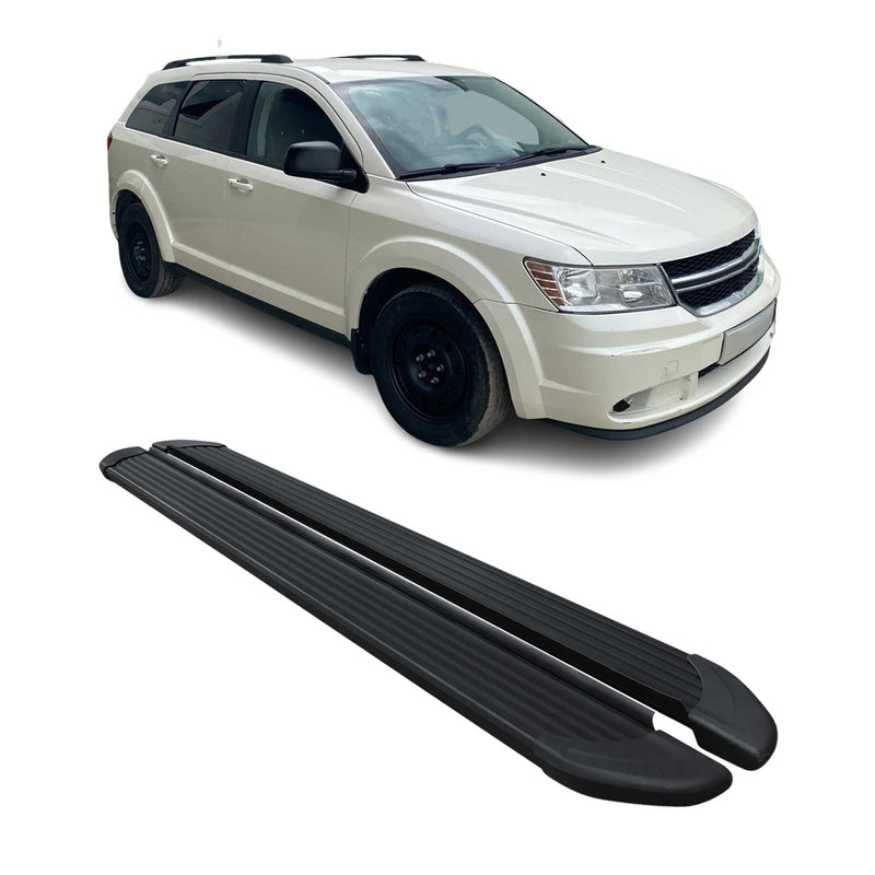 Marchepieds Latéraux pédale pour Dodge Journey 2008-2024 Noir Aluminium 2Pcs