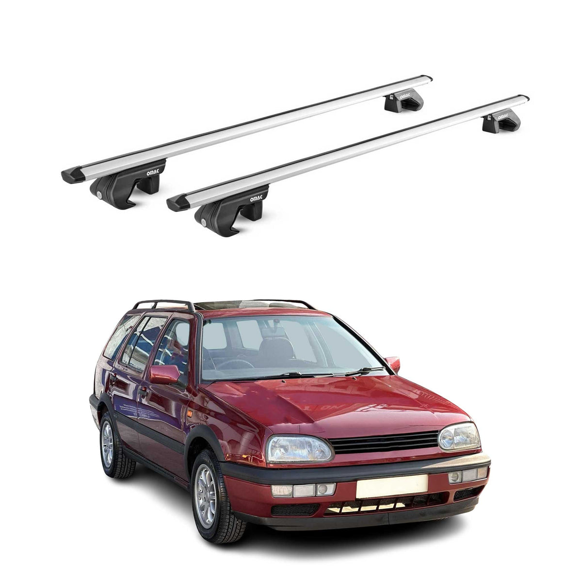 Barres de toit transversales pour VW Golf III IV Break 1993-06 Alu Gris 2x ABE