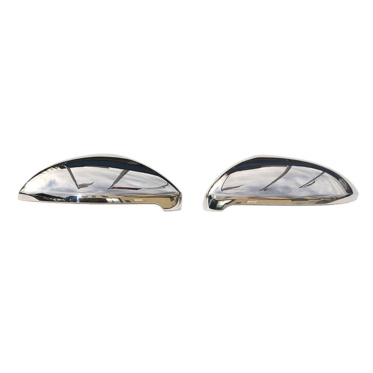 Coques de Rétroviseurs pour VW Touran 5T 2015-2026 en Acier Chromé Argent