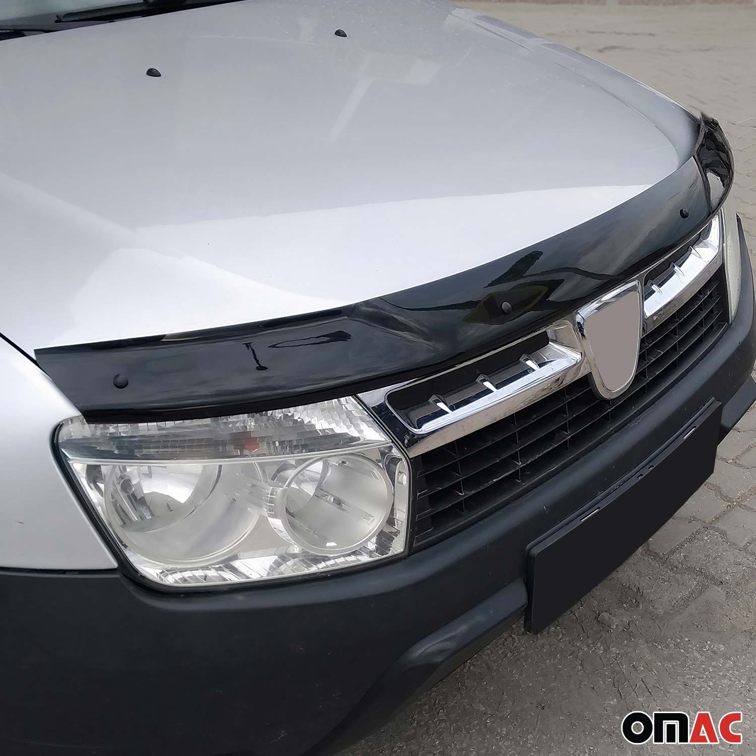 Deflecteurs d'air capot de voiture pour Dacia Duster 2010-2017 Acrylique Noir