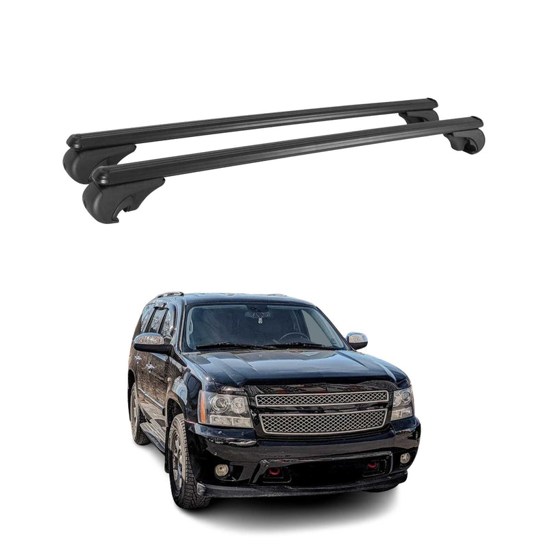 Barres de toit Transversales pour Chevrolet Tahoe 2000-2006 Aluminium Noir