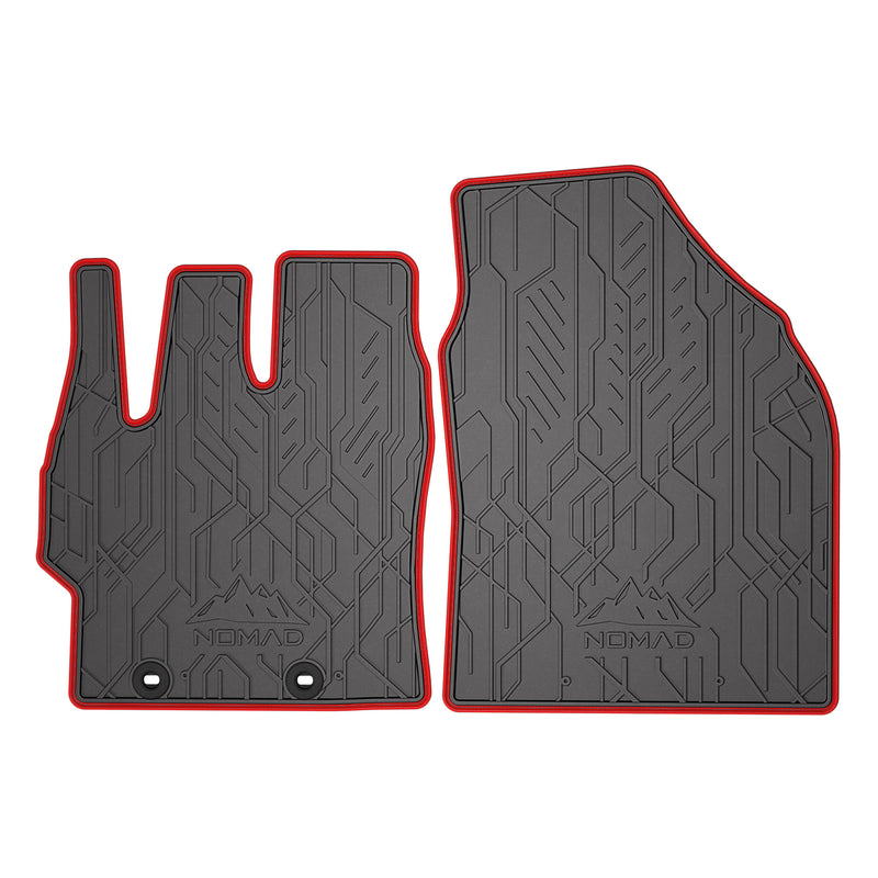 Tapis de Sol de Voiture pour Mazda 2 Hybrid 2022-2025 Caoutchouc Noir-Rogue 2Pcs