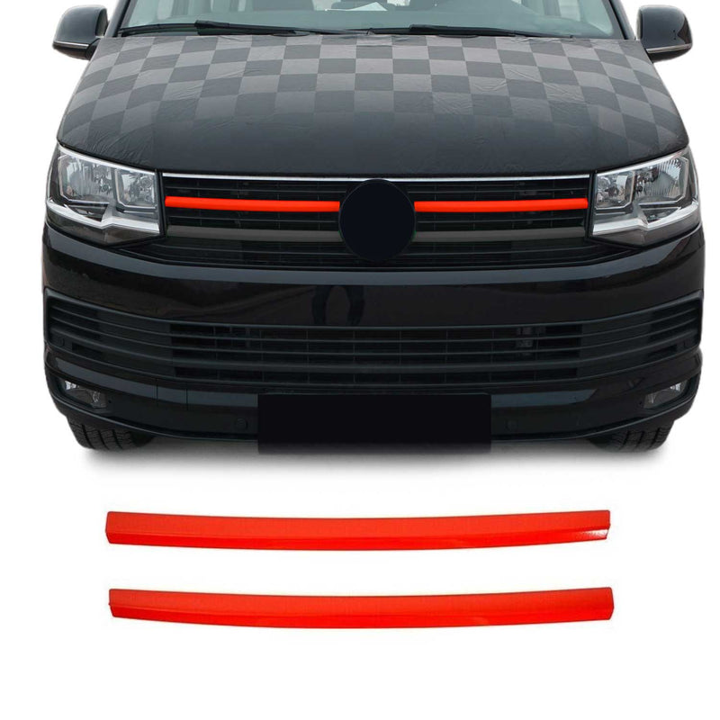 Moulure de Grille de Calandre pour VW T6 Transporter 2015-2019 Highline Rouge