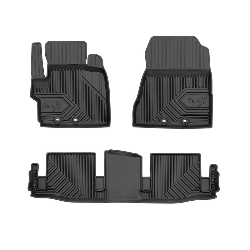 Tapis de Sol de Voiture pour Toyota IQ 2008-2015 TPE Antidérapant Noir 3Pcs
