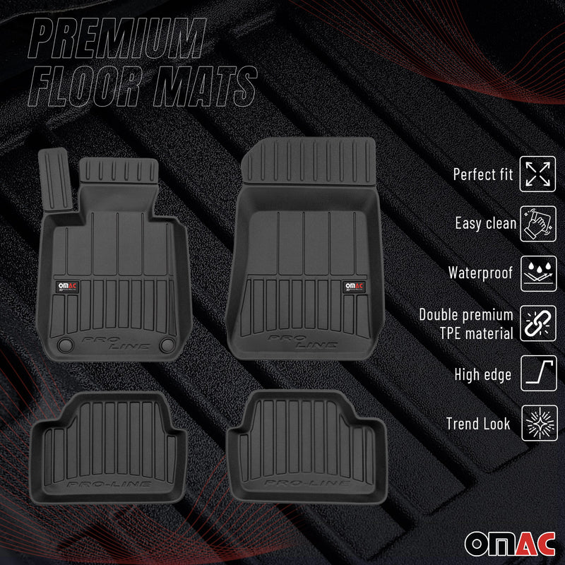 OMAC Tapis de sol caoutchouc pour BMW Série 1 E81 3 portes 2006-2012 Premium