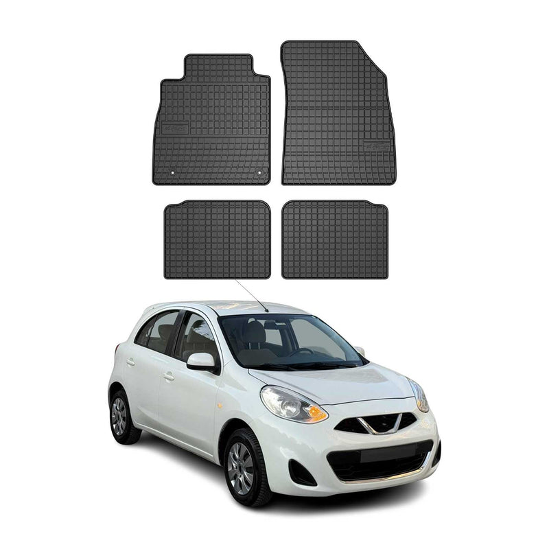 Tapis de Sol pour Nissan Micra 2016-2022 Caoutchouc Noir