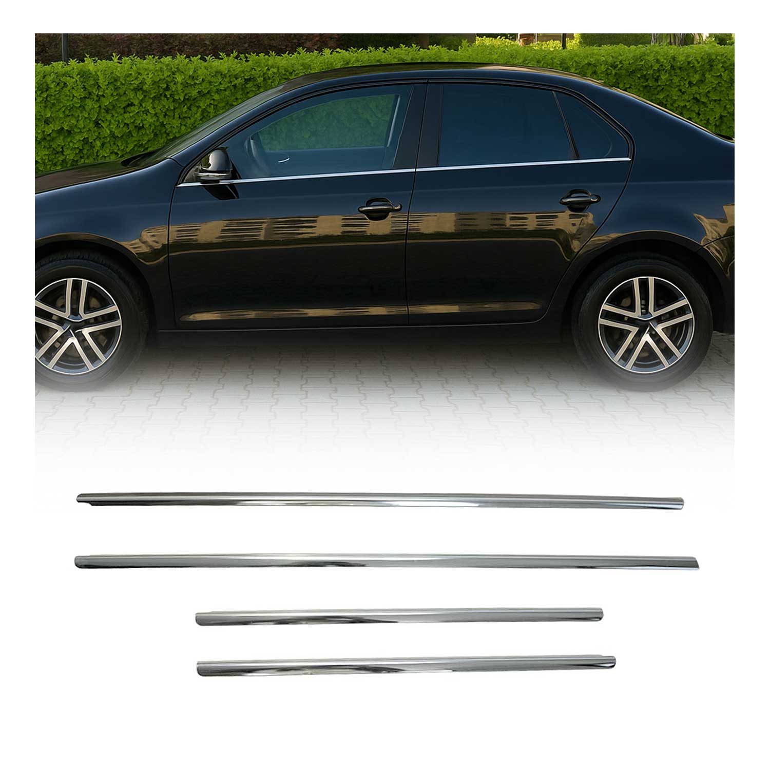 Garniture de Fenêtre pour VW Jetta 2010-2018 Acier Inox 6Pcs