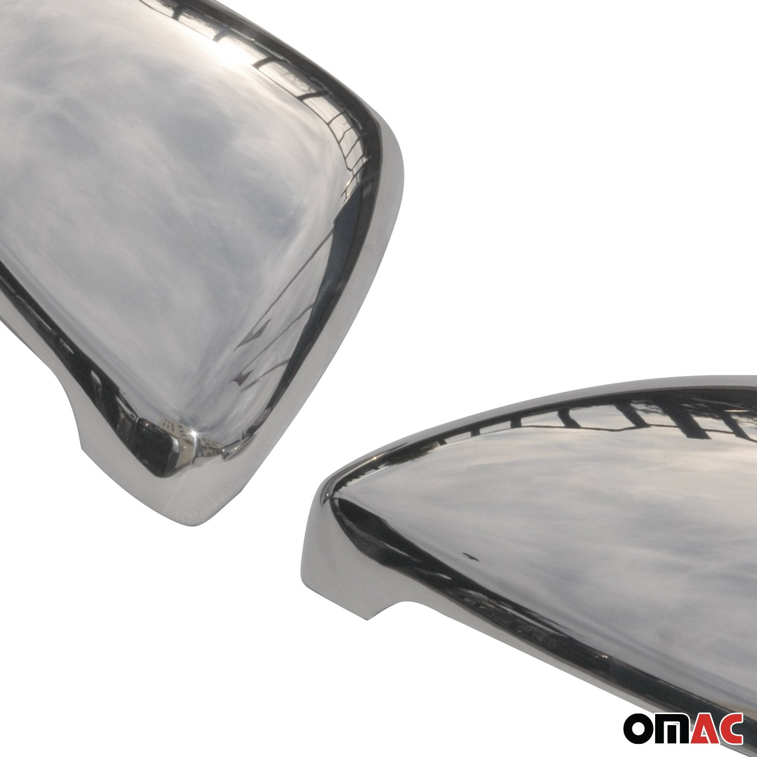 Coques de Rétroviseurs pour VW Touran 5T 2015-2026 en Acier Chromé Argent