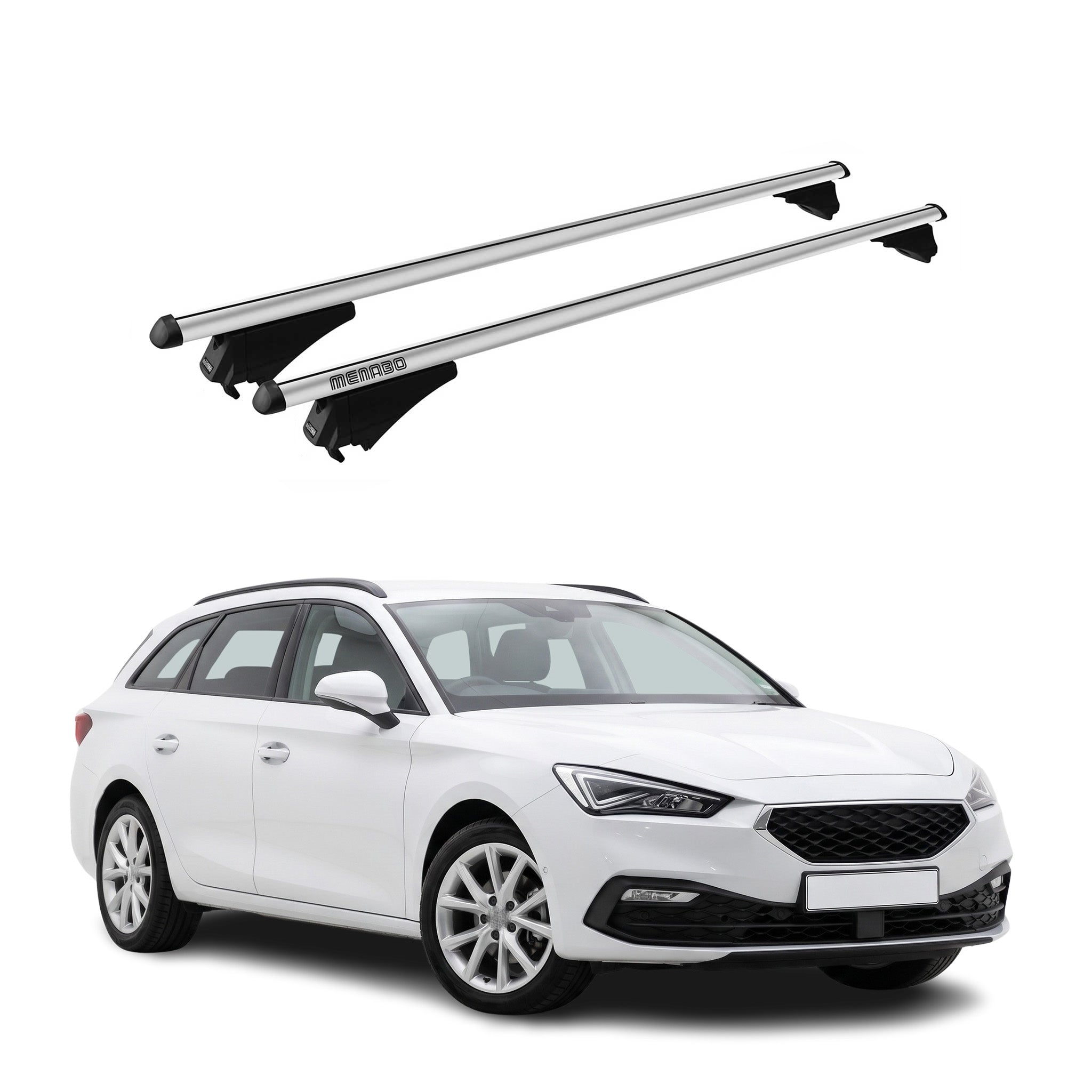 Tiger Barres de toit pour Seat / Cupra Leon IV Sportstourer 2020-2026 Alu Gris
