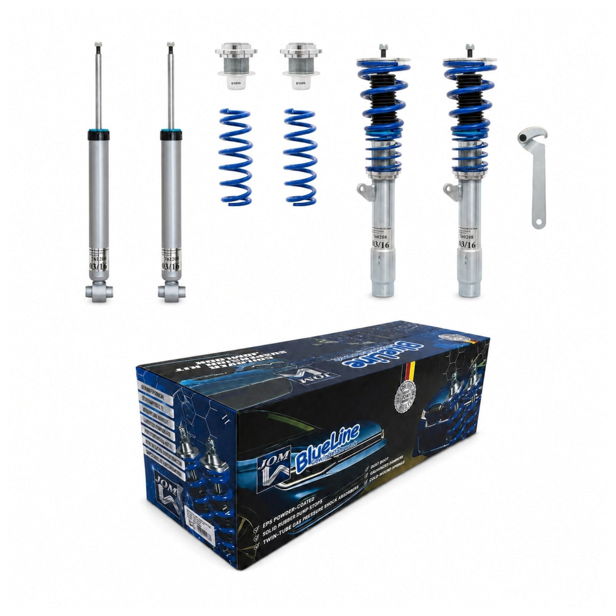 JOM BlueLine Combinés Filetés pour BMW Série 2 Coupé Cabriolet F22/23 218 220 225 228 2013-