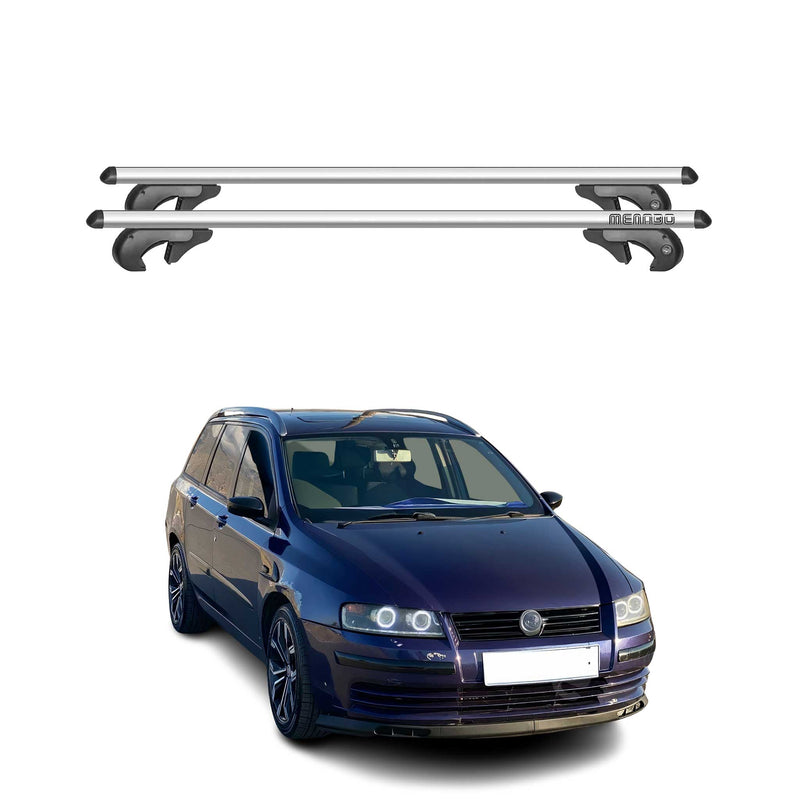 Barres de toit transversales pour Fiat Stilo Kombi 2001-2010 90kg Alu Gris