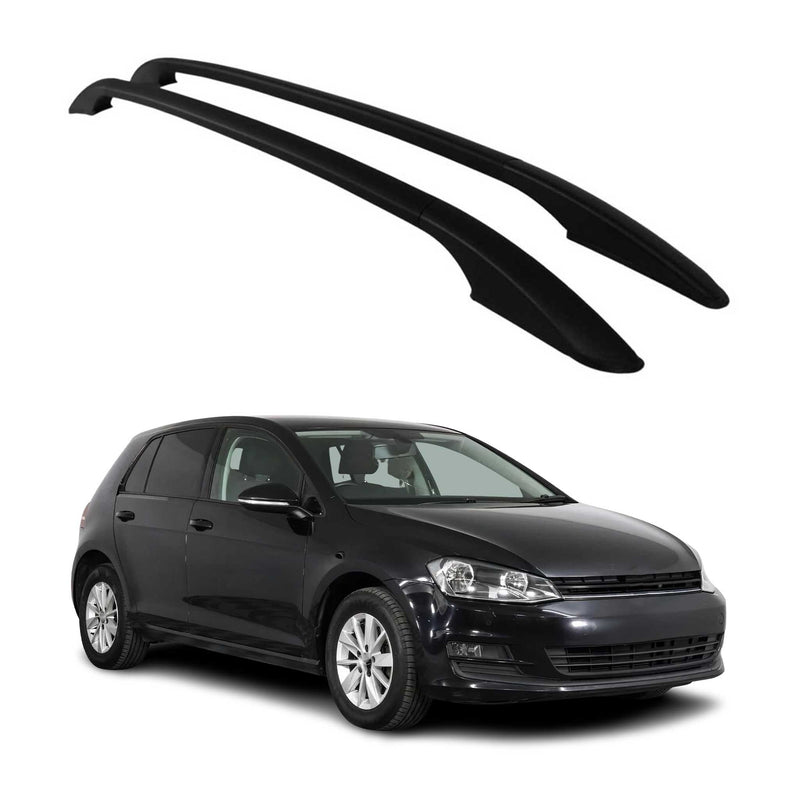 Barres de toit longitudinales pour VW Golf VII 2012-2019 en Alu noir