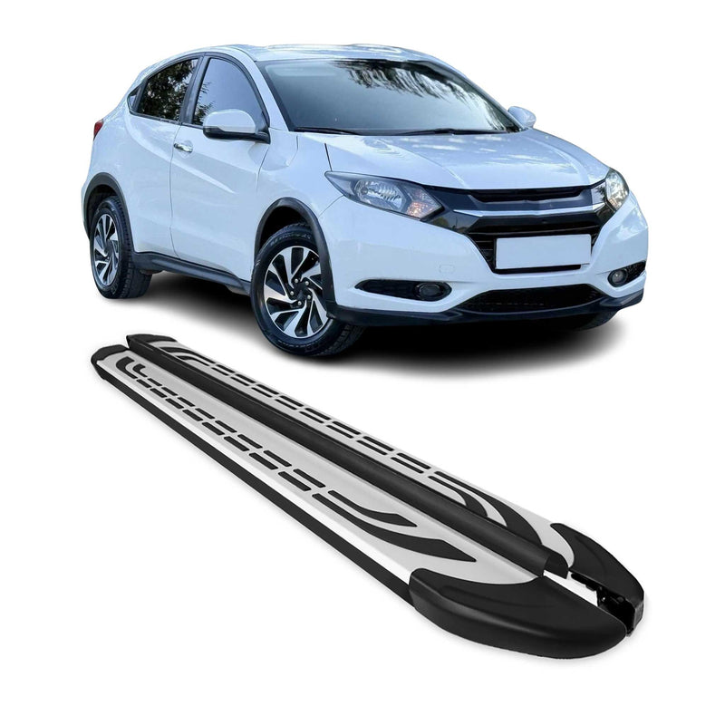 Marchepieds Latéraux pédale pour Honda HR-V 2016-2021 Aluminium Gris Noir 2x