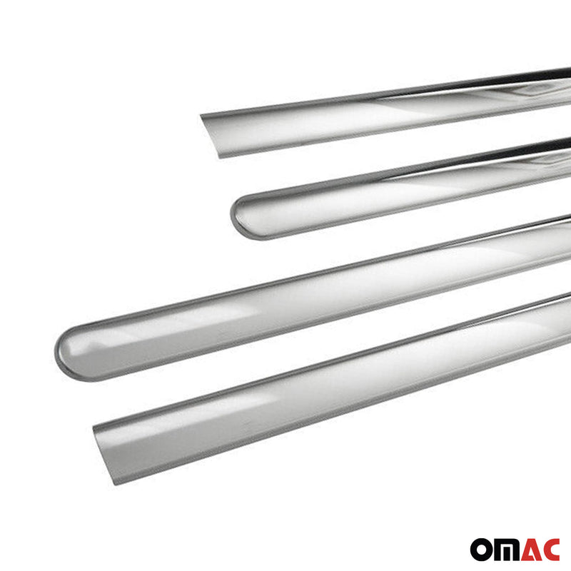 Baguettes de porte pour Opel Corsa C 2000-2006 en acier inox chrome