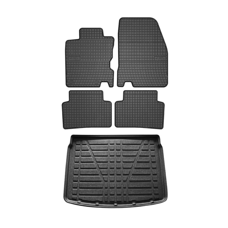 Kit Tapis de sol et coffre pour Renault Kadjar 2015-2024 TPE Noir