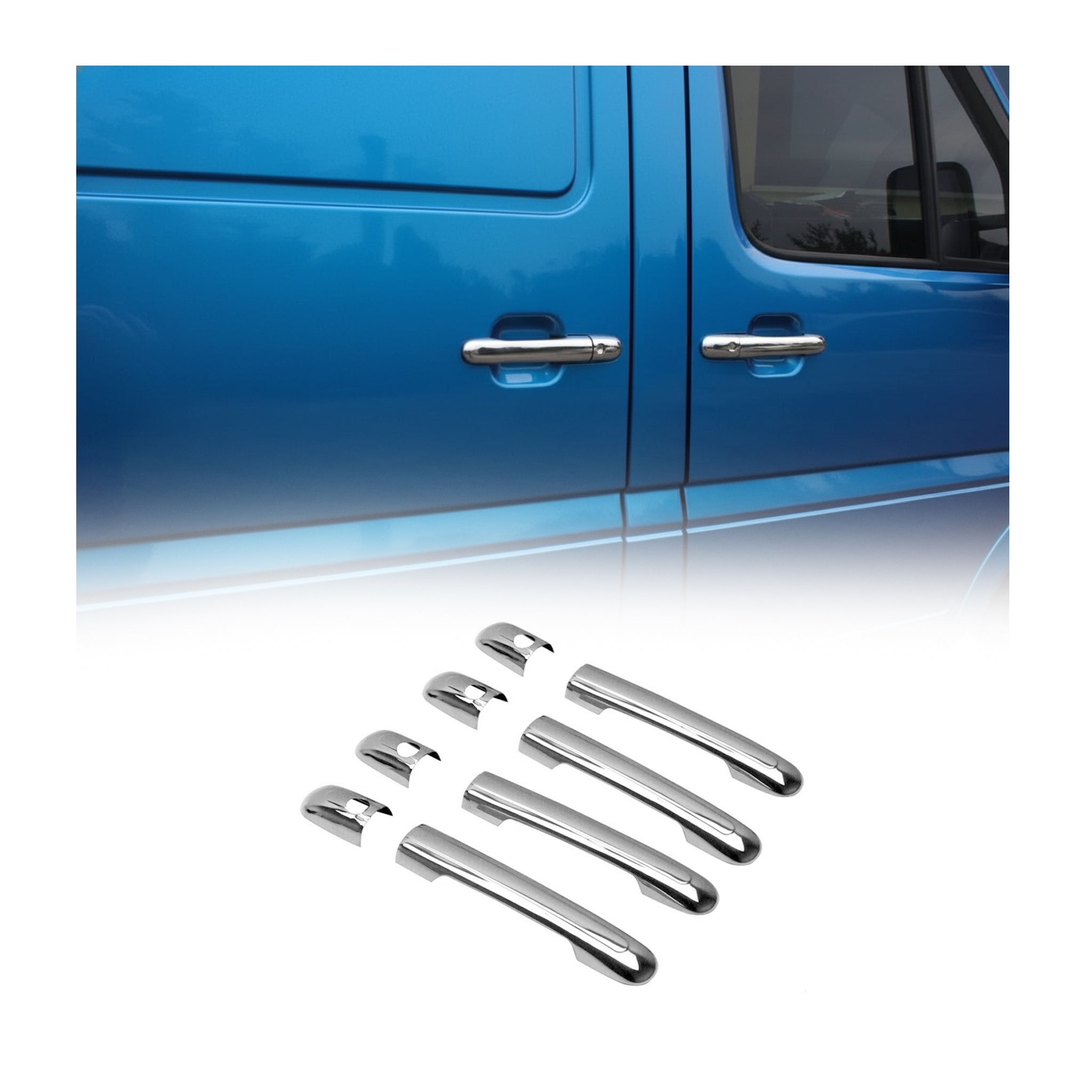 Couverture Poignée de porte pour VW LT 1998-2006 4 portes Acier inox 8Pcs