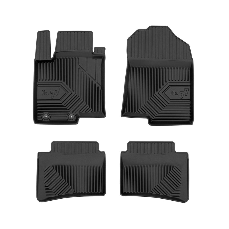 Tapis de Sol de Voiture pour Hyundai Bayon 2021-2025 TPE Antidérapant Noir 4Pcs