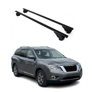 Barres de toit Transversales pour Nissan Pathfinder R52 2013-2021 Fer Noir