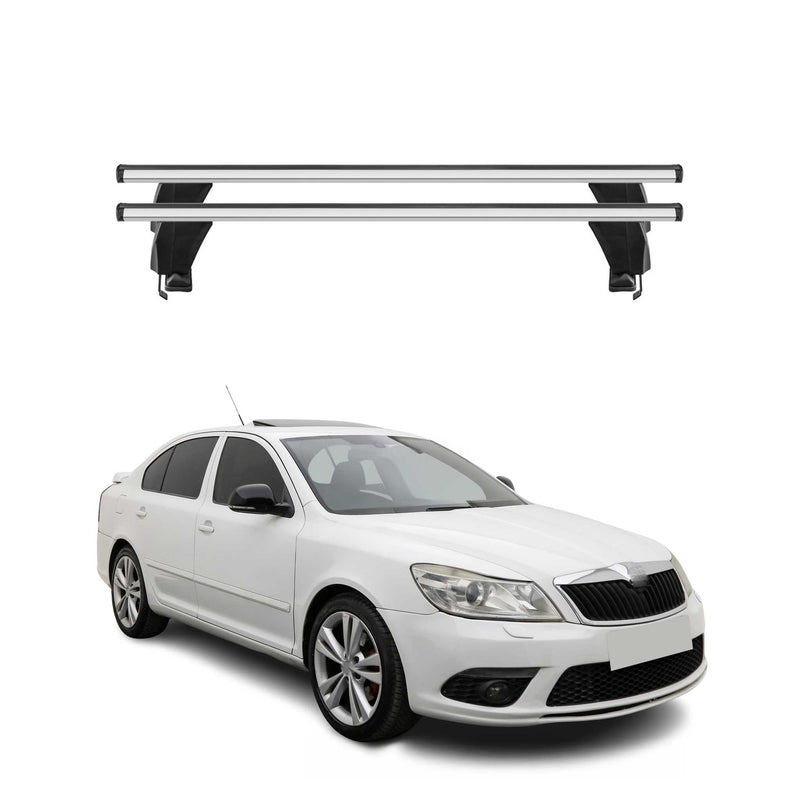 Barres de toit Transversales pour Skoda Octavia II 2008-2013 Gris 2x 5 portes