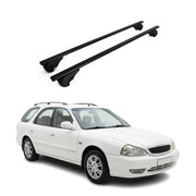 Barres de toit Transversales pour Kia Clarus Break 1998-2001 Acier Noir 2Pcs