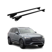 Tiger Barres de toit transversales pour Volvo XC90 2015-2019 Noir Aluminium