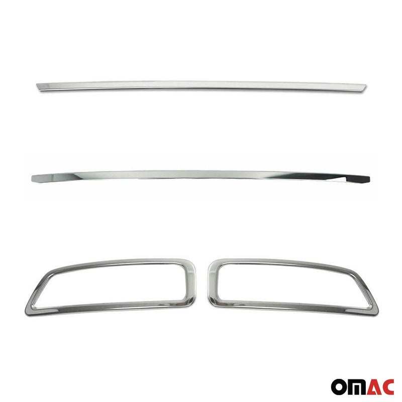 Kit garniture de hayon coffre et d'échappement pour Peugeot 3008 2016-2024 inox