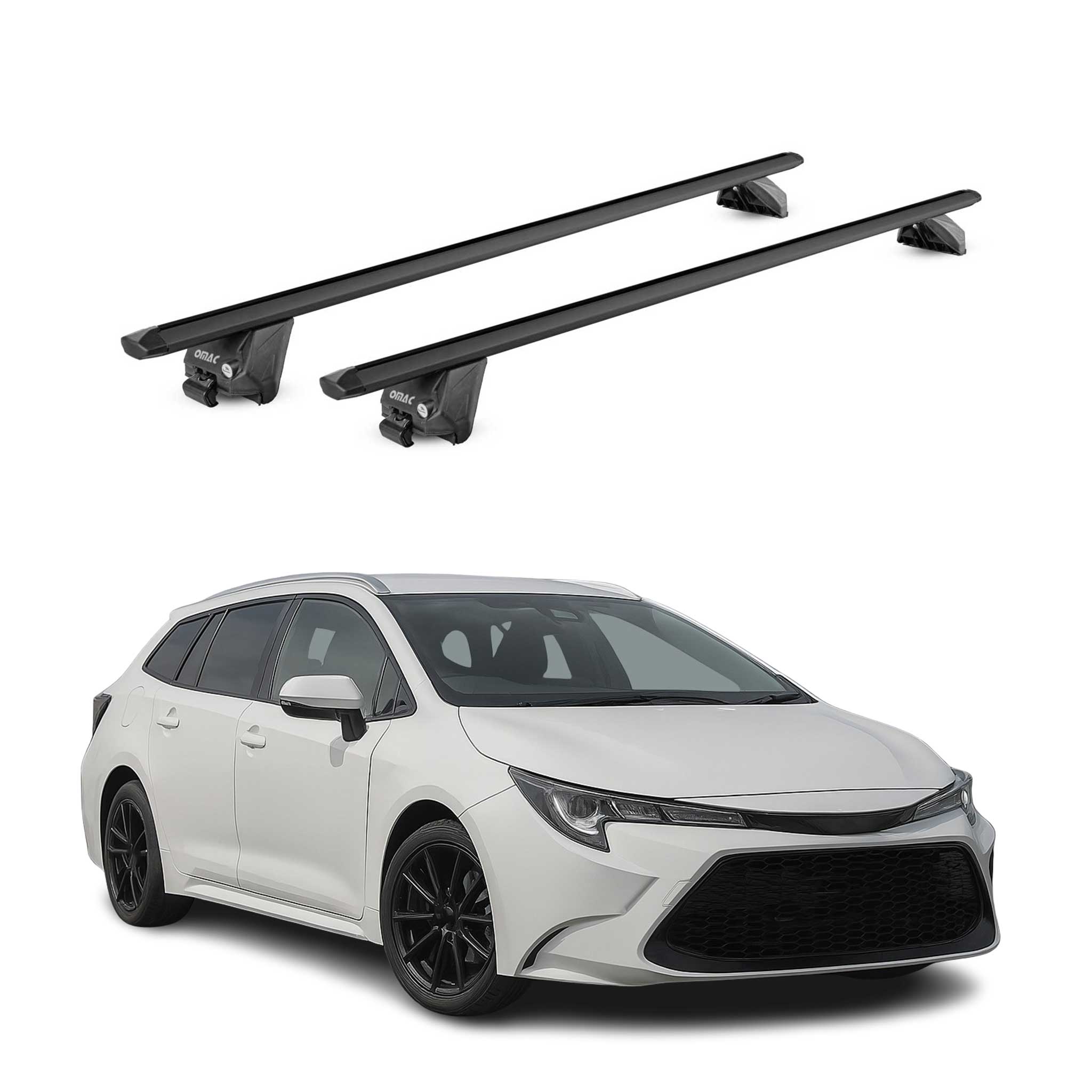 Barres de toit transversales pour Suzuki Swace 2021-2026 Alu Noir 2 pièces ABE