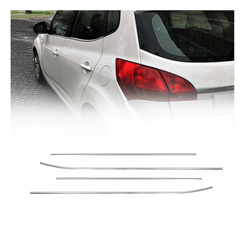 Baguettes pour contour Latérales pour Kia Venga 2010-2019 en acier inox chrome