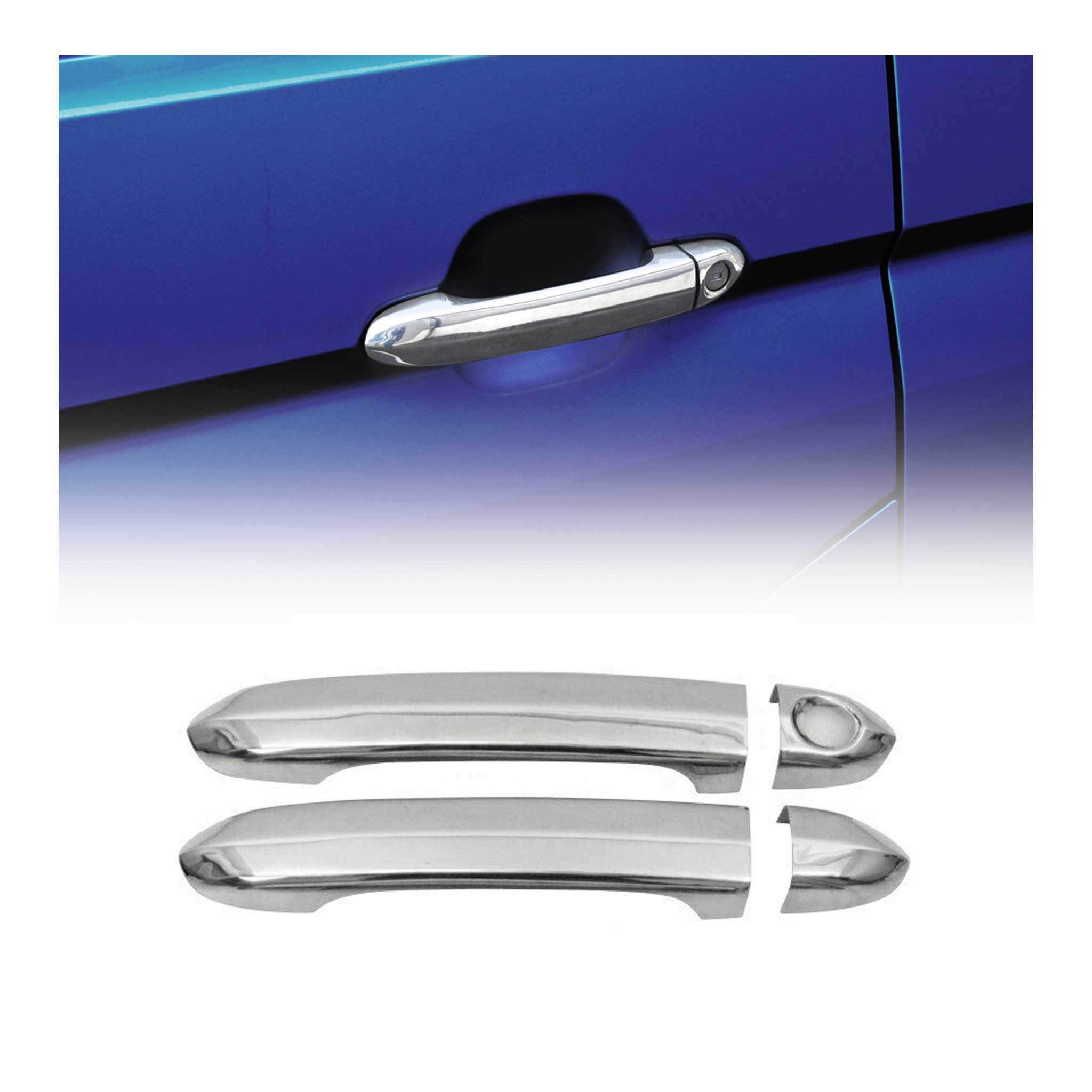 Couverture de poignée de porte pour VW Crafter 2017-2026 en Acier Inox 4Pcs