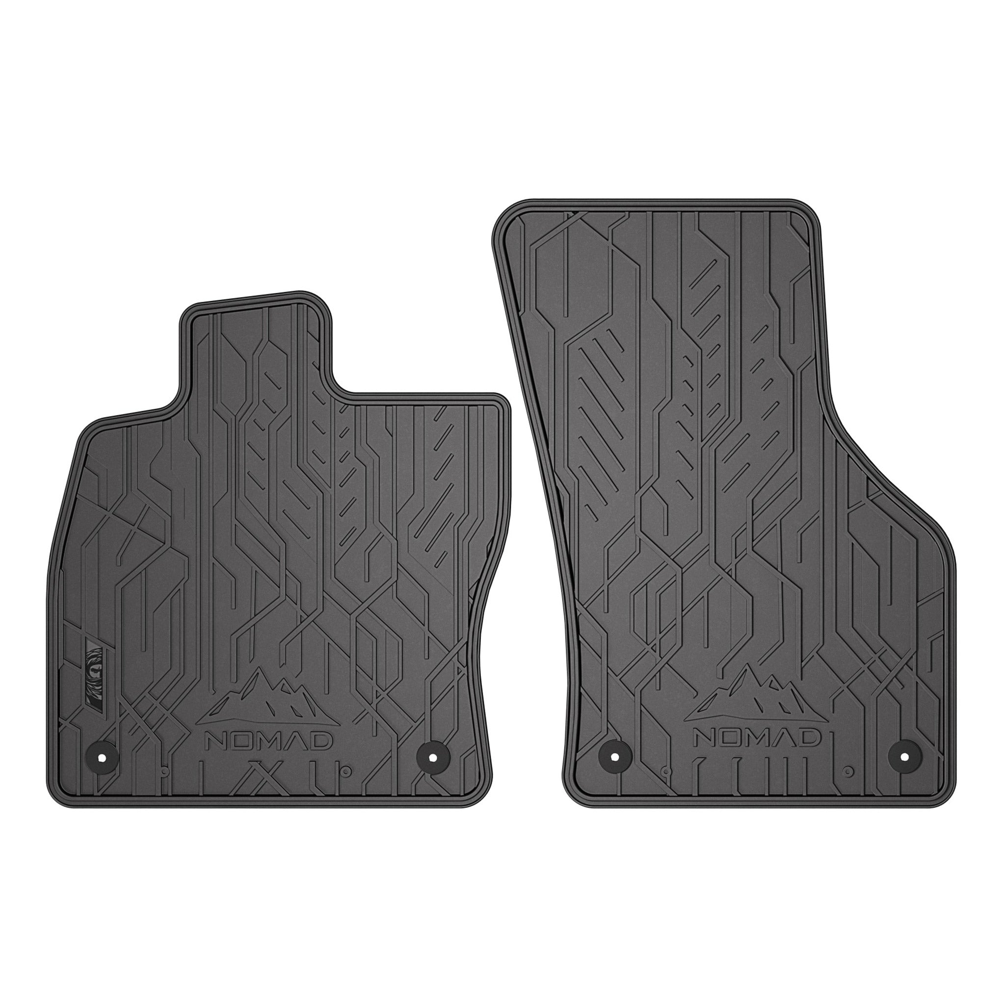 Tapis de sol pour VW Golf mk7 mk8 2012-2019 sauf Break Caoutchouc Noir 2Pcs