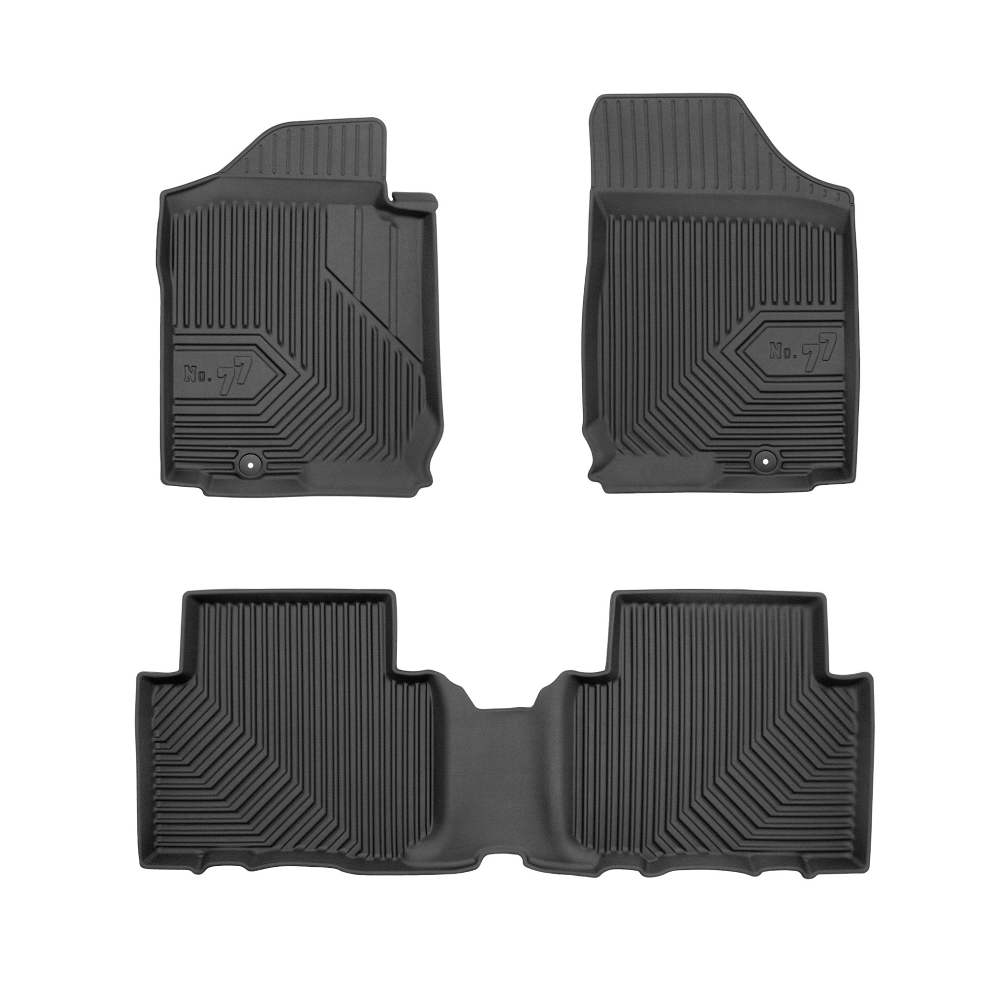 Tapis de Sol de Voiture pour Kia Carens III 2006-2013 TPE Imperméable Noir 4Pcs