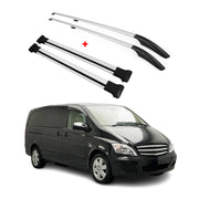 Kit Barres de toit pour Mercedes Vito W639 2003-2014 L1 Court Alu Gris 4x