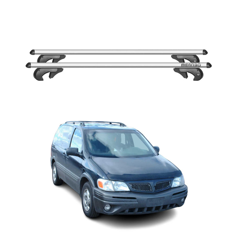 Barres de toit transversales pour Pontiac Transport 1997-1999 90kg Alu Gris