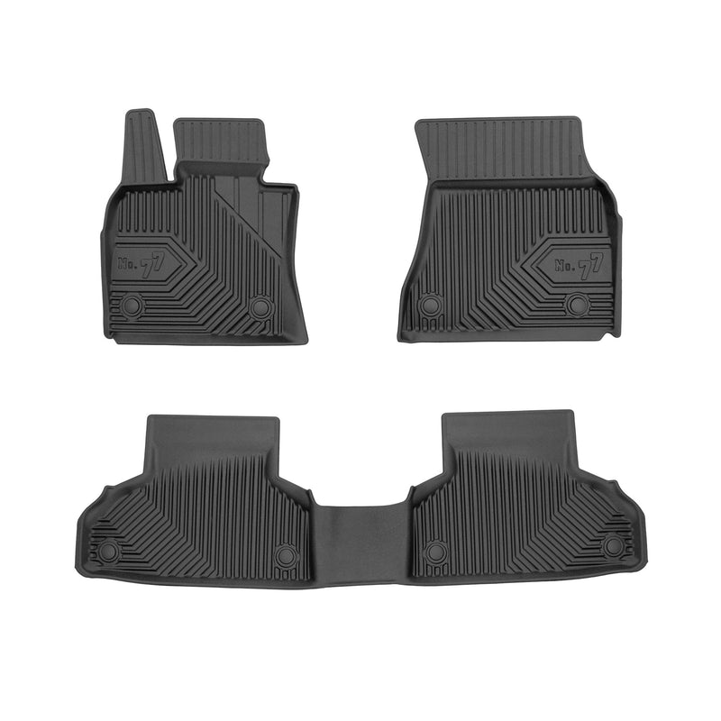 Tapis de Sol de Voiture pour BMW X6 F16 2014-2019 TPE Antidérapant Noir 3Pcs