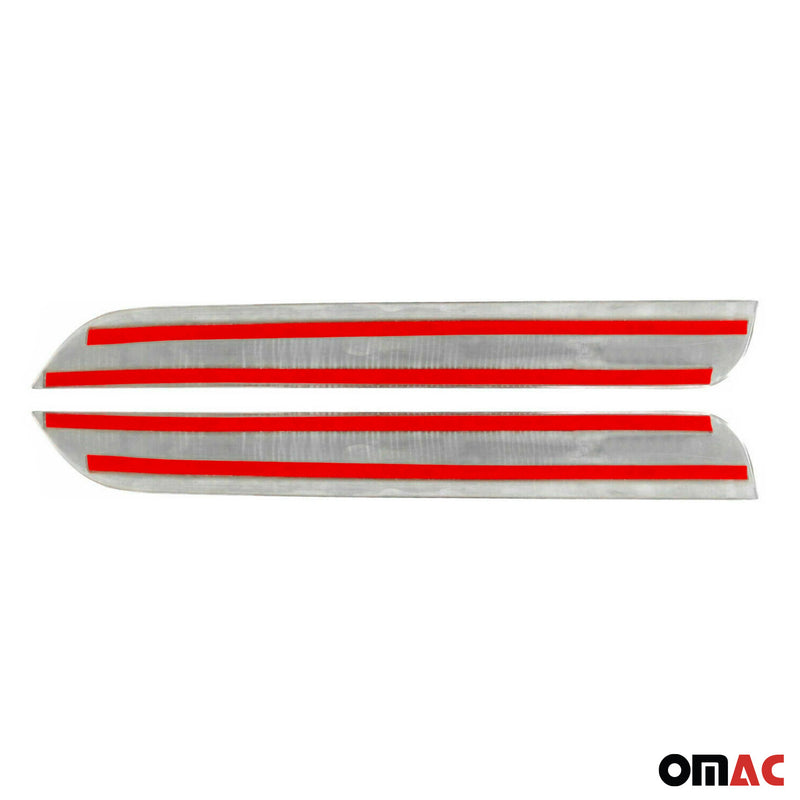 Couverture De Seuil De Porte pour Opel Crossland X 2017-2025 Inox Chromé 2x