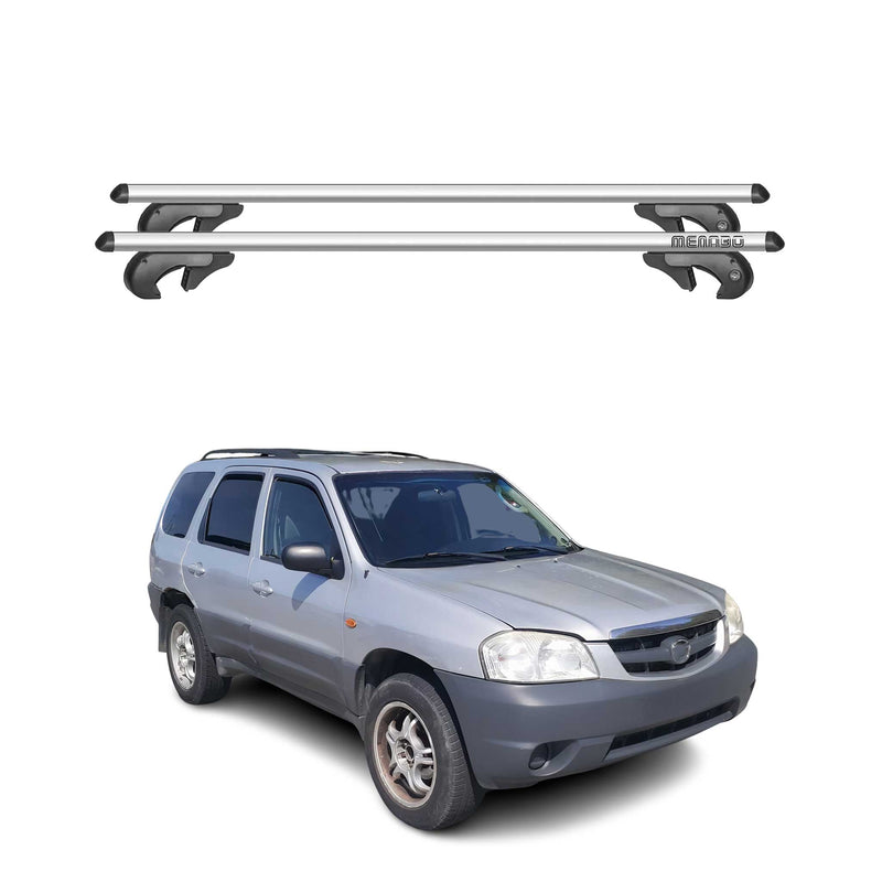 Barres de toit transversales pour Mazda Tribute 2001-2007 90kg Alu Gris