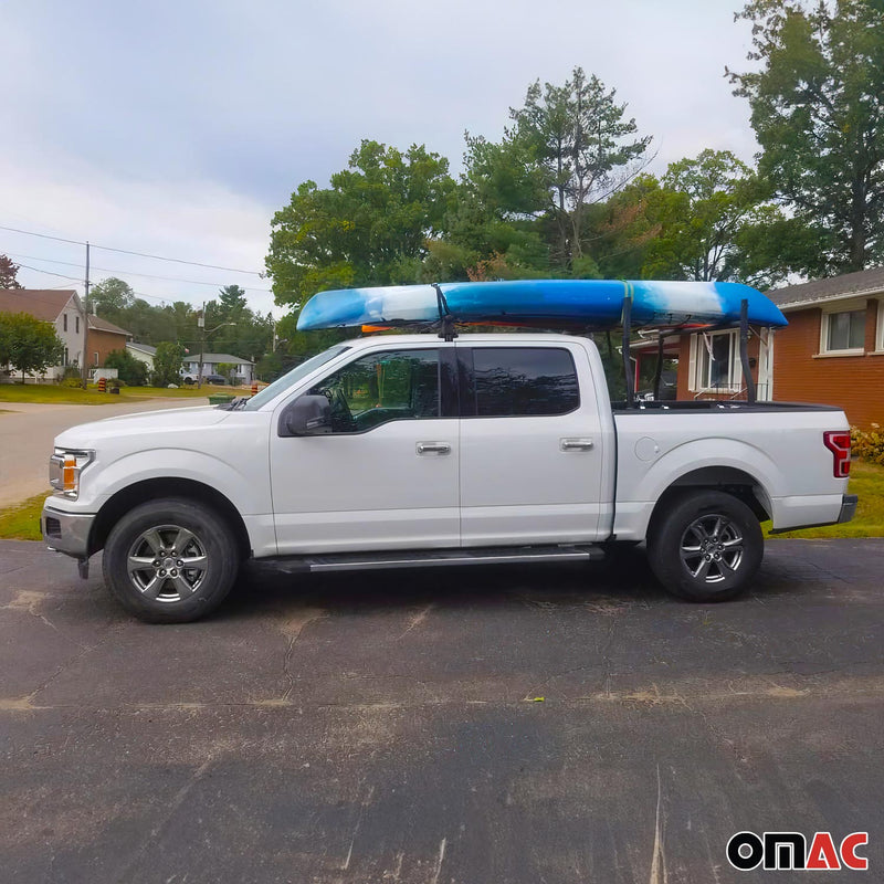 Menabo Barres de toit Transversales pour Fiat Fullback 2015-2020 Alu Noir 2x ABE